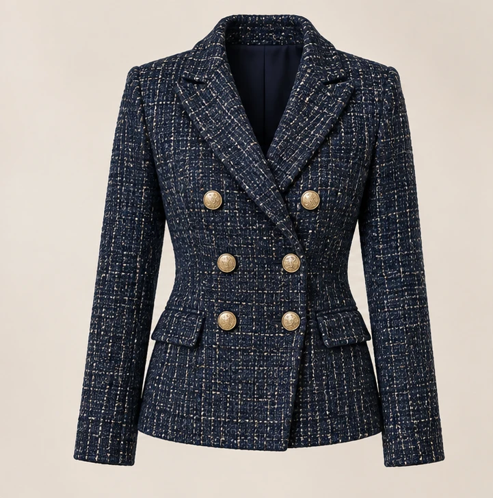 Navy Society Jacket in Navy, front view