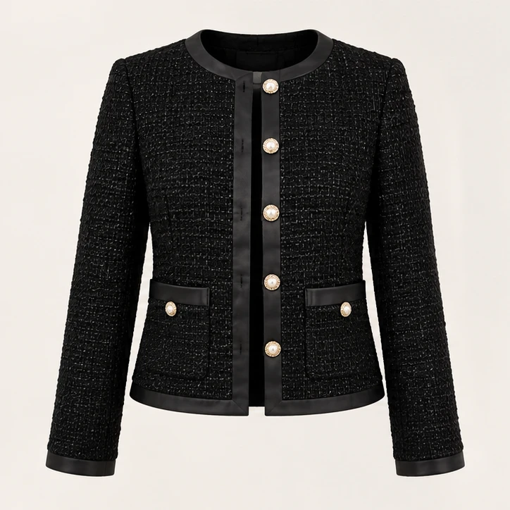 Noir Evening Jacket in Black, front view