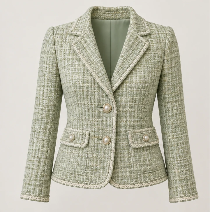 Soft Sage Jacket in Green, front view